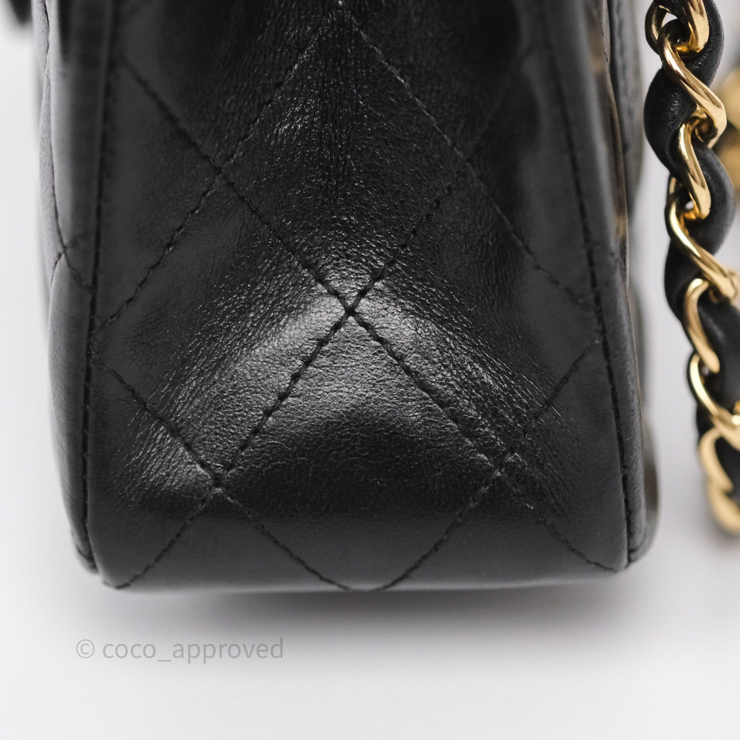 Chanel Small Classic Flap Quilted Black Lambskin Gold Hardware