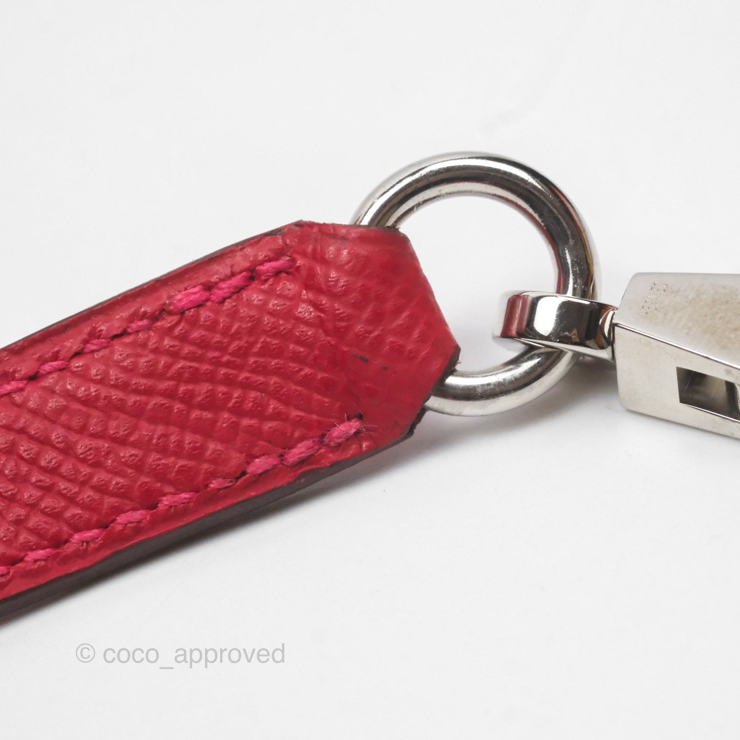 Hermès Kelly 32 Sellier Rouge Casaque Q5 Epsom Palladium Hardware