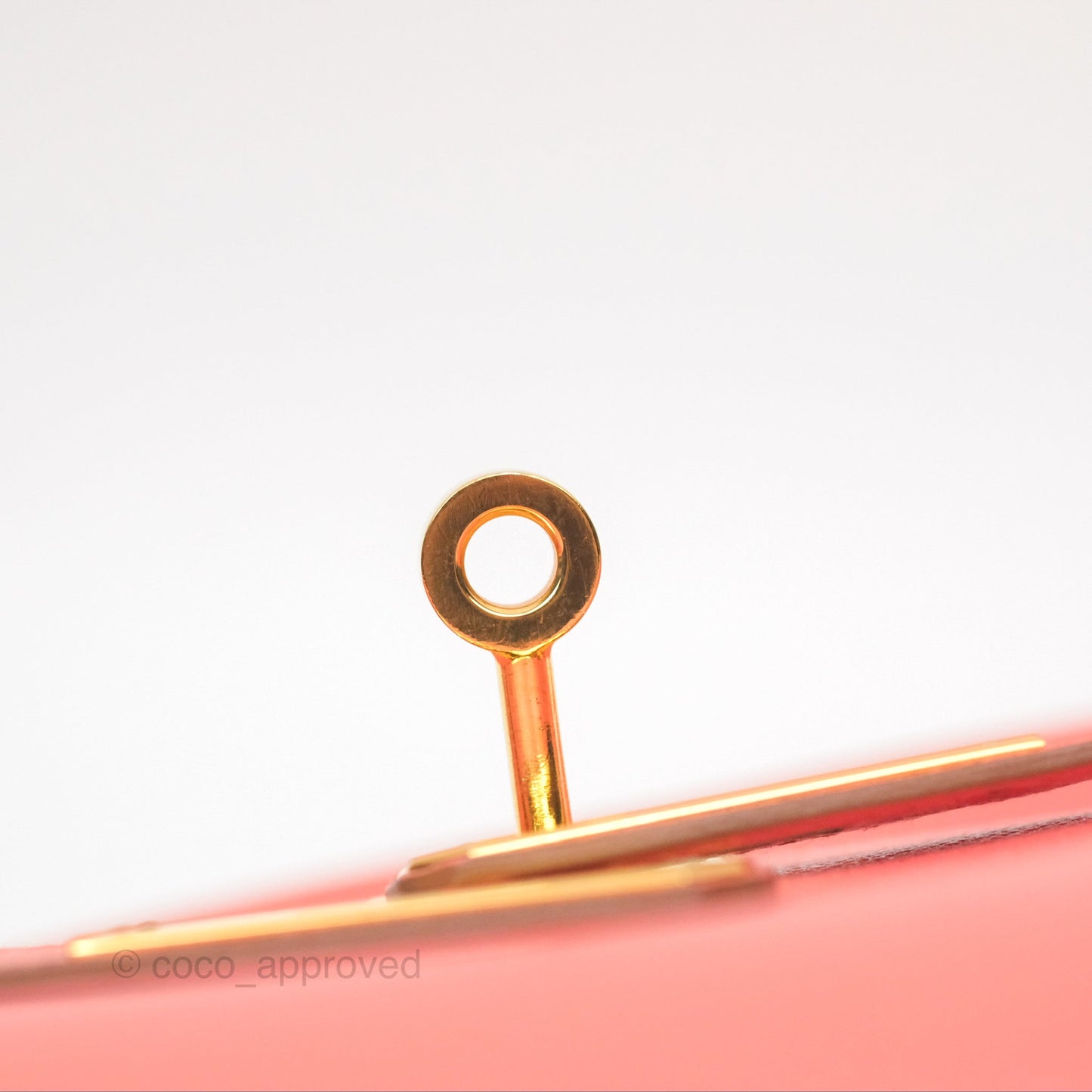 Hermes Kelly Cut Clutch Pochette Flamingo Epsom Gold Hardware