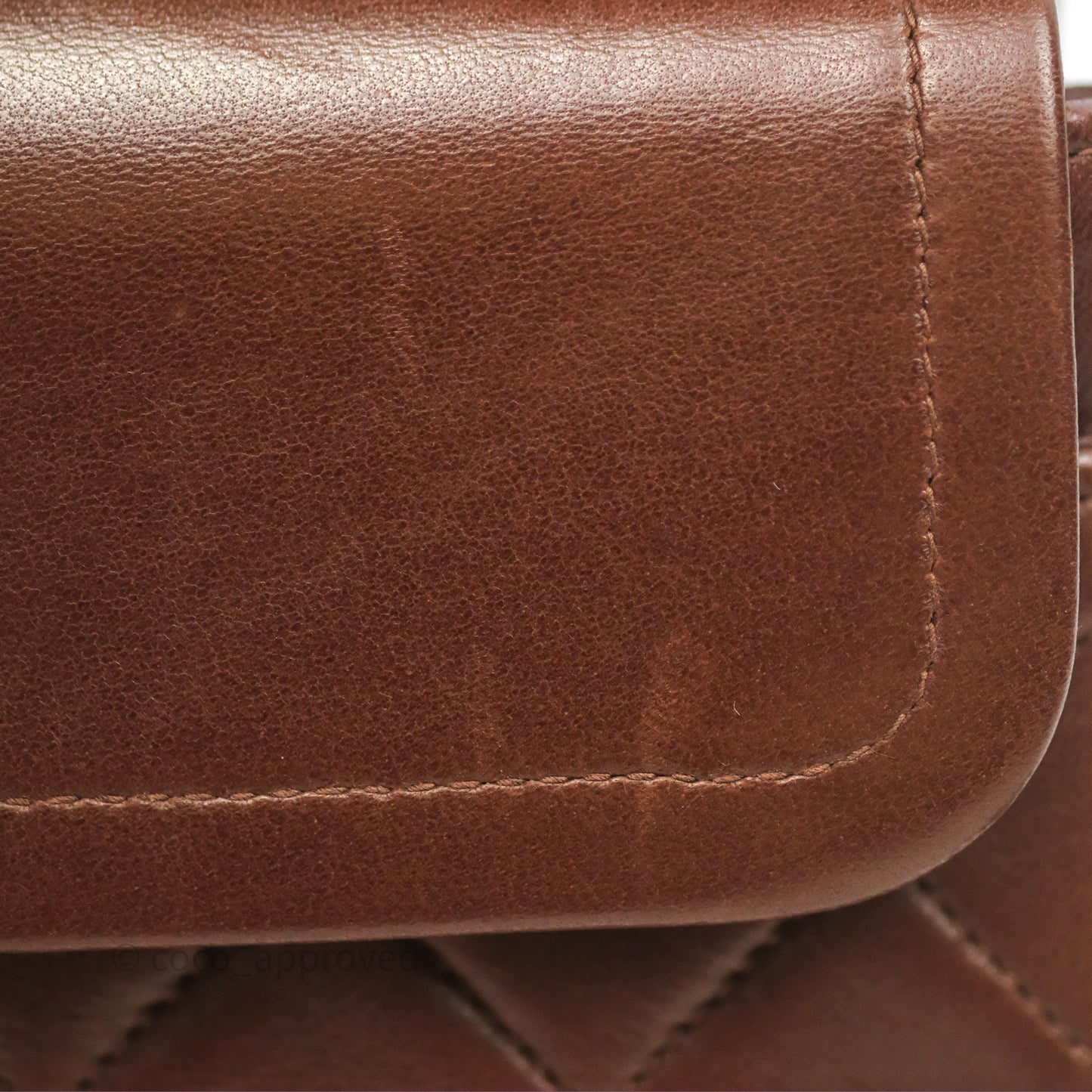 Chanel Vintage Small Classic Flap Brown Lambskin 24K Gold Hardware