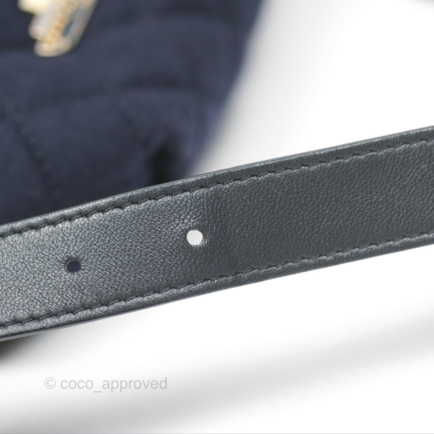Chanel Paris Hamburg Charms Belt Bag Navy Wool Lambskin