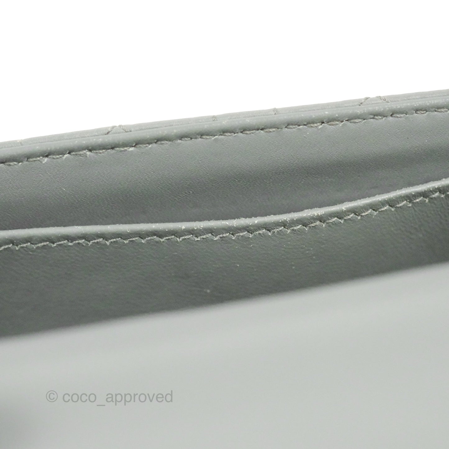 Dior Small Caro Bag Stone Gray Supple Cannage Calfskin
