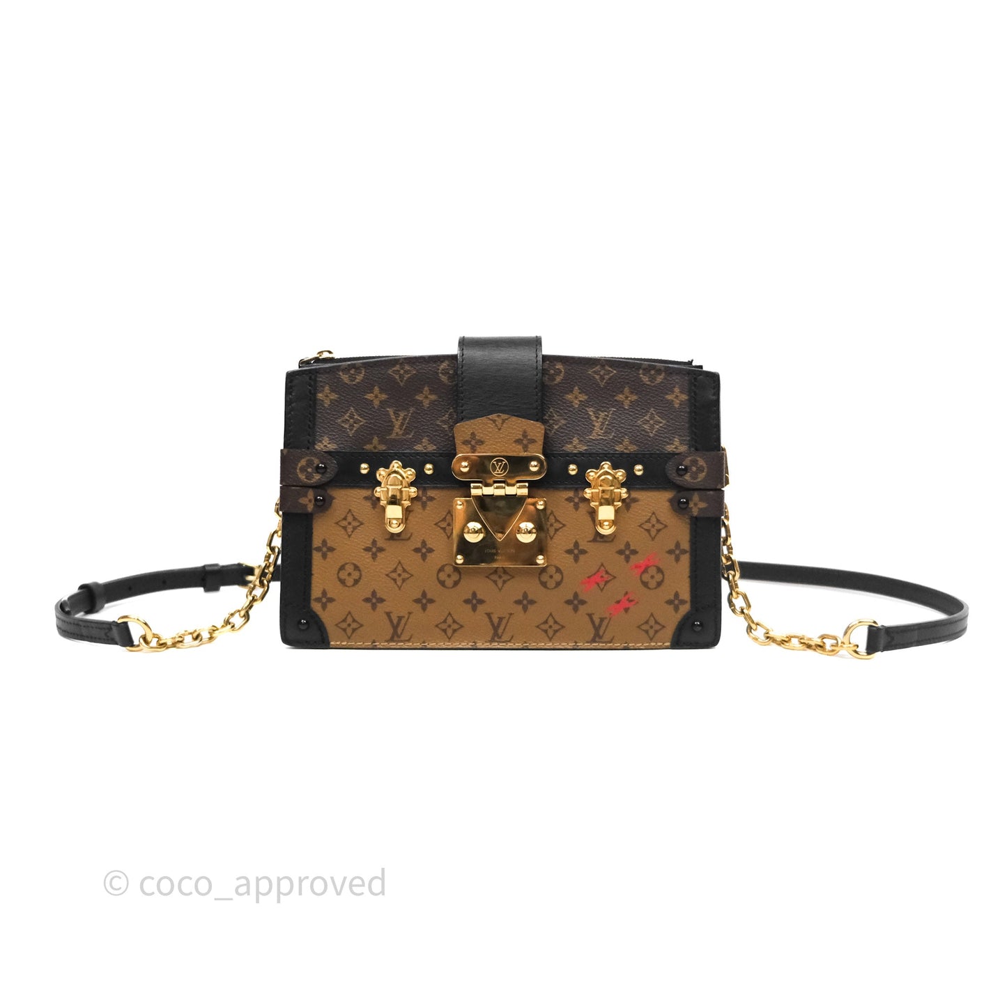 Louis Vuitton Monogram Reverse Trunk Clutch Bag