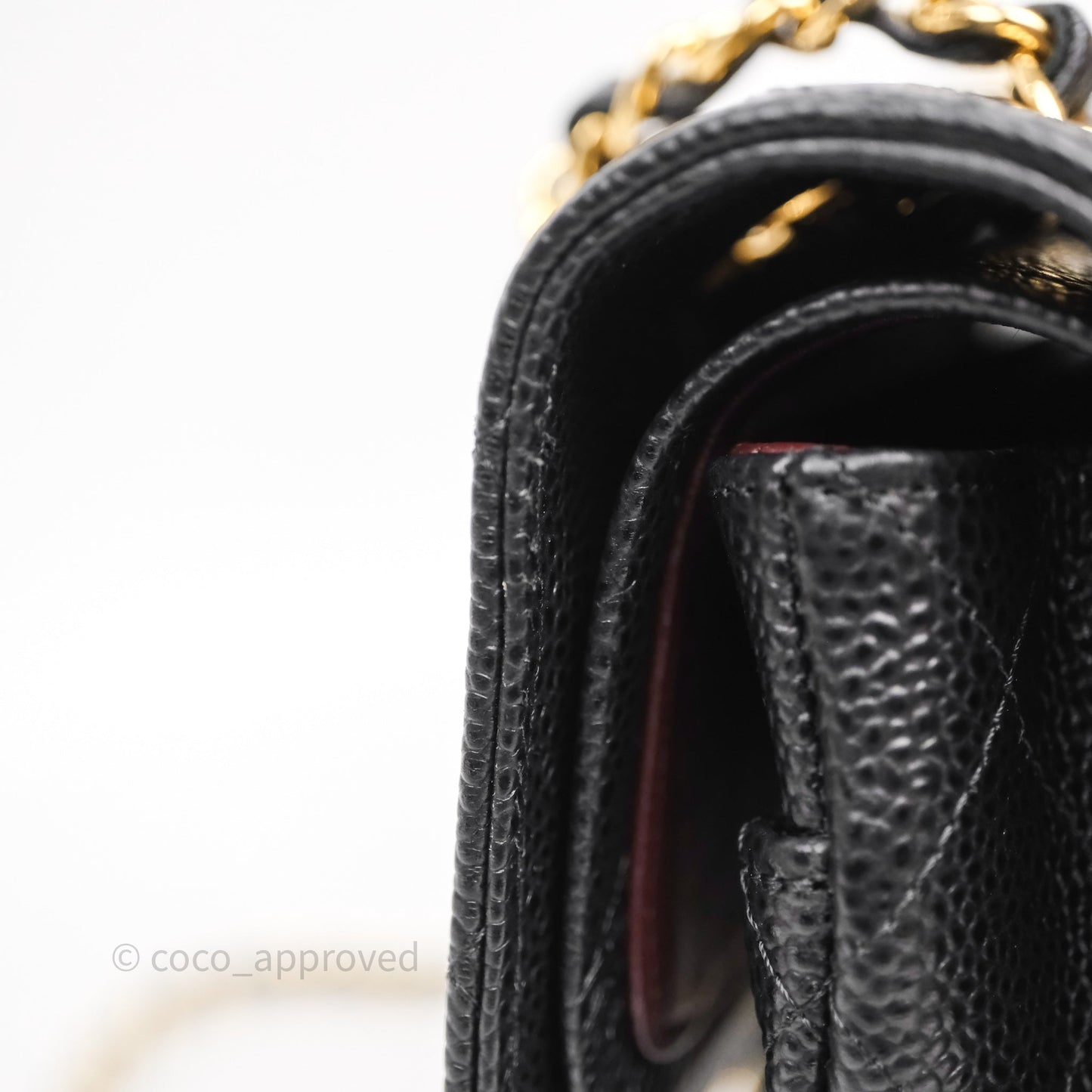 Chanel Classic M/L Medium Flap Quilted Black Caviar Gold Hardware