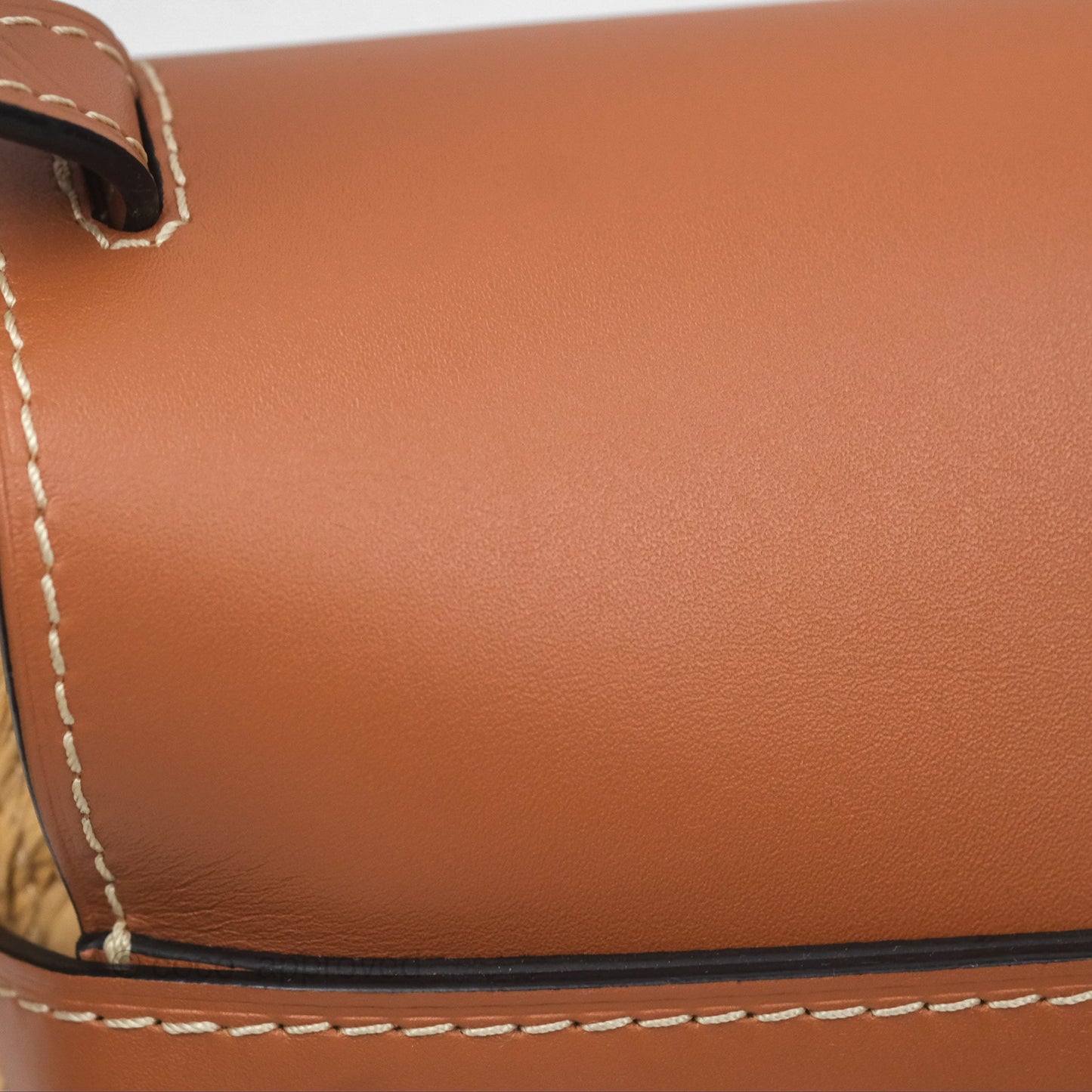Loewe Small Raffia Gate Bag Smooth Calfskin in Tan