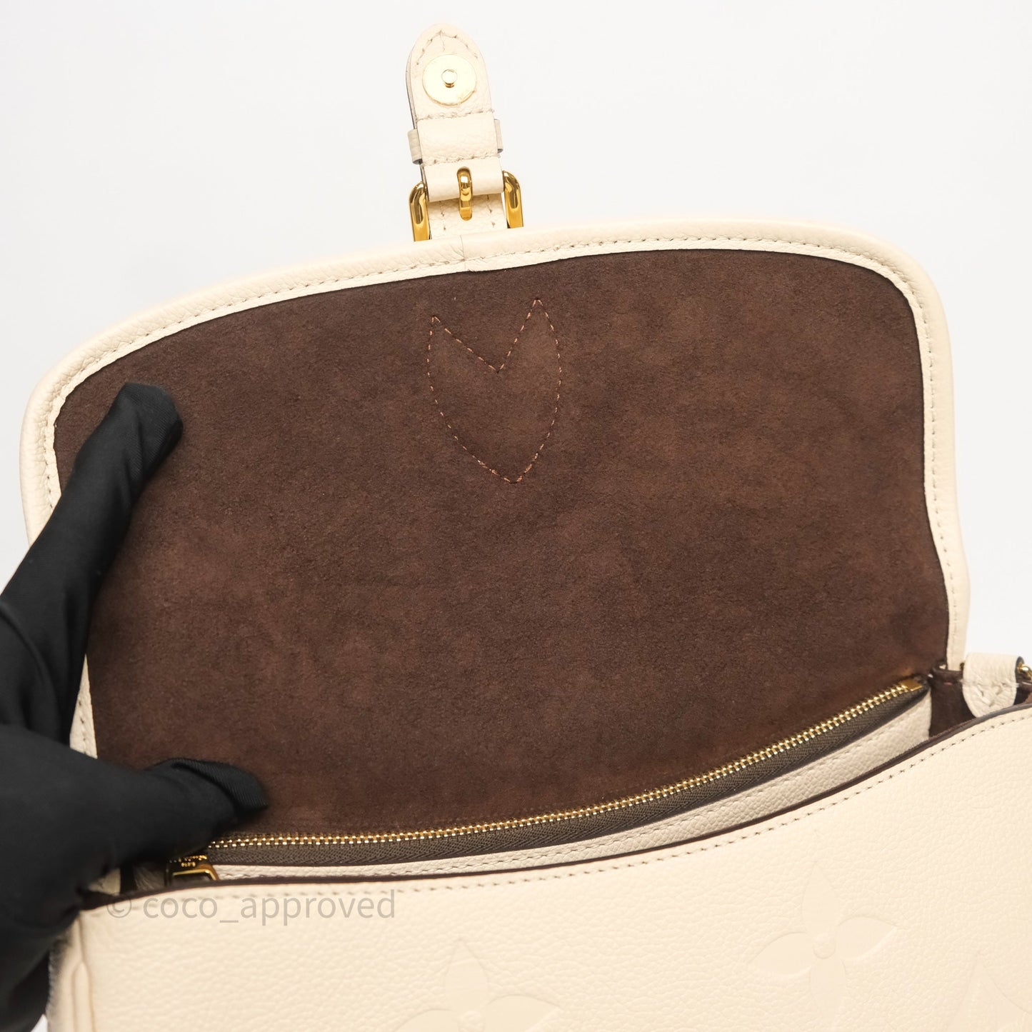 Louis Vuitton Diane Crème Beige Monogram Empreinte Leather