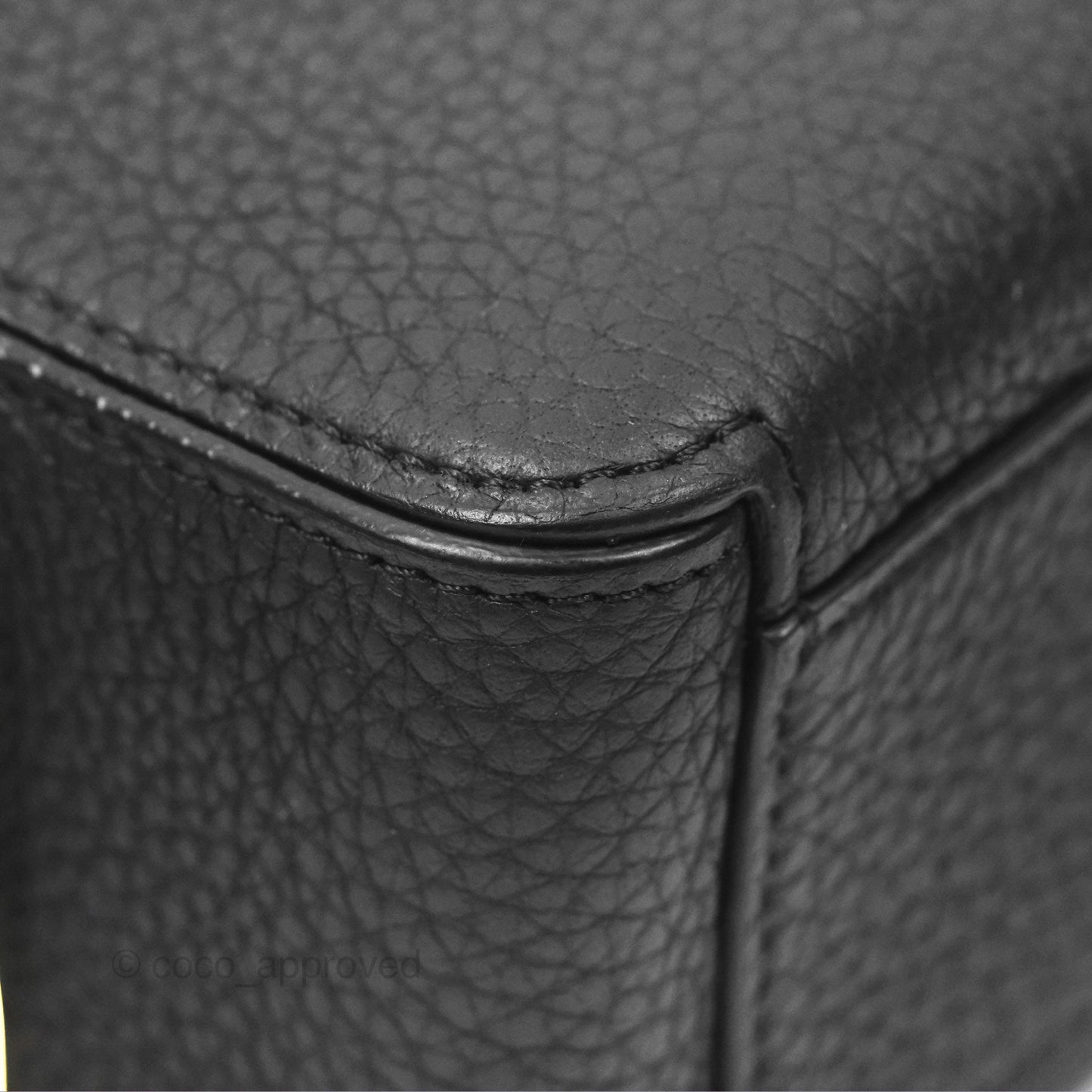 Delvaux Cool Box Nano Taurillon Soft Grained Calfskin Black Gold Hardware