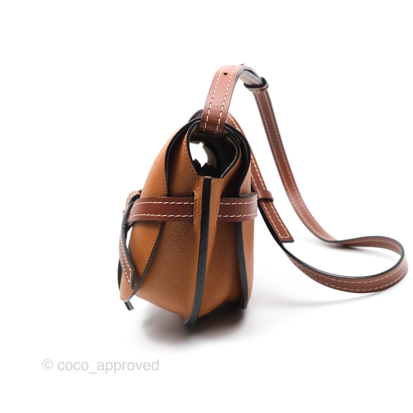Loewe Small Gate Bag Grained Calfskin in Tan