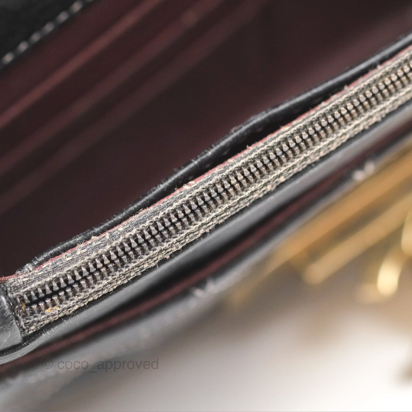 Chanel Golden Class Wallet On Chain WOC Black Patent Gold Hardware