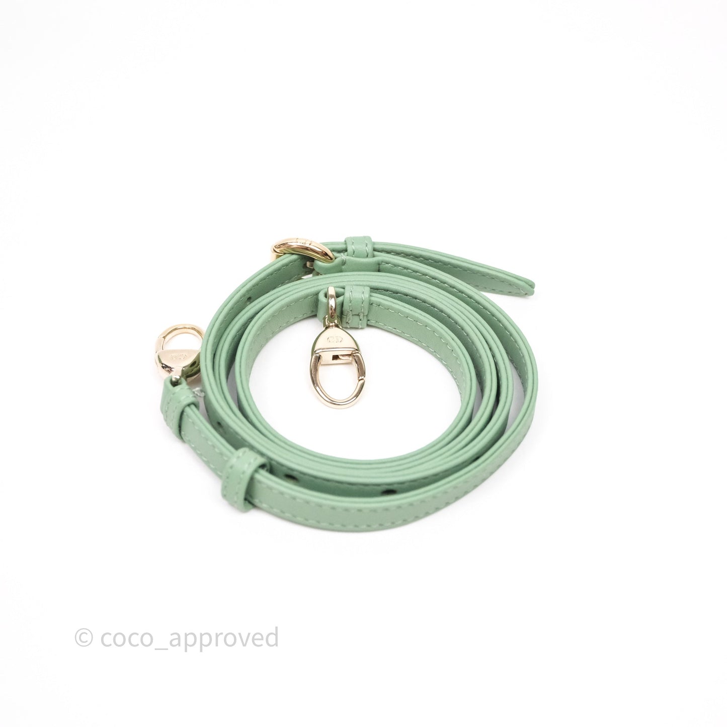 Christian Dior Micro Lady Dior Green Lambskin Cannage Gold Hardware