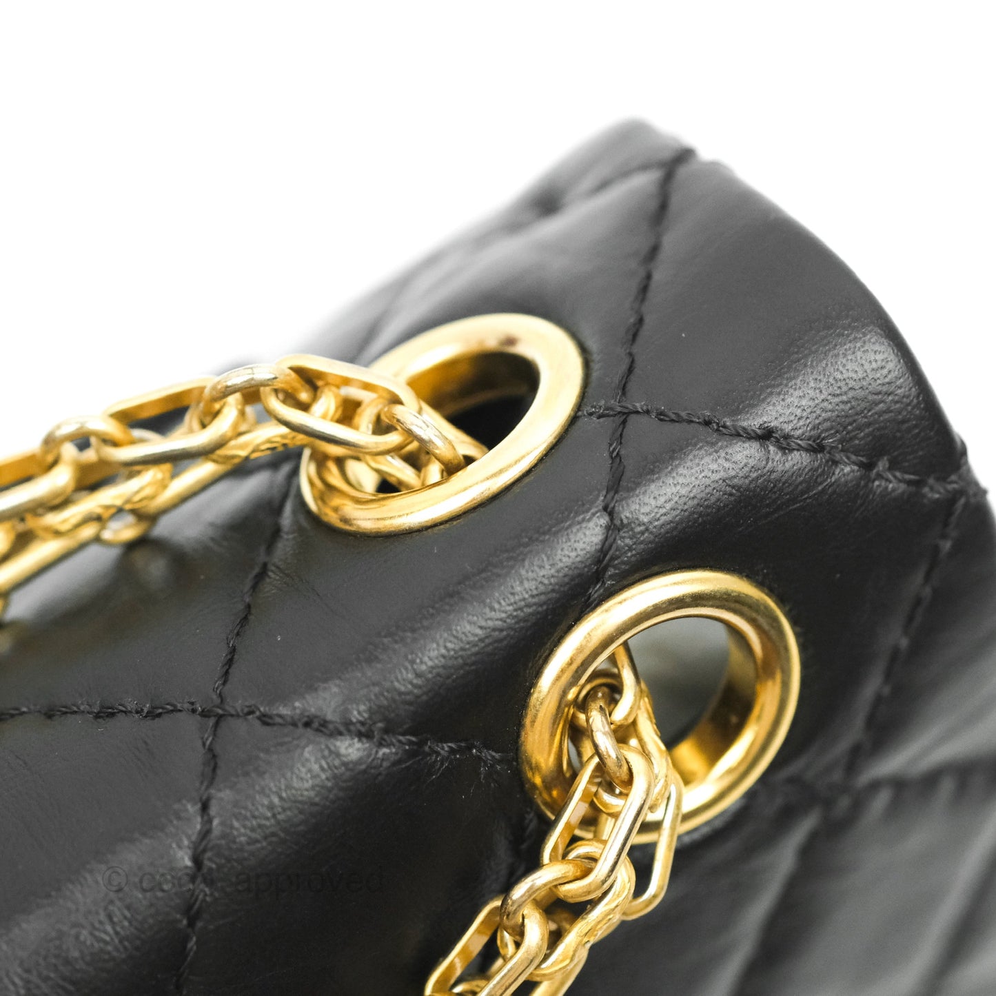 Chanel Mini Reissue 224 Black Aged Calfskin Gold Hardware