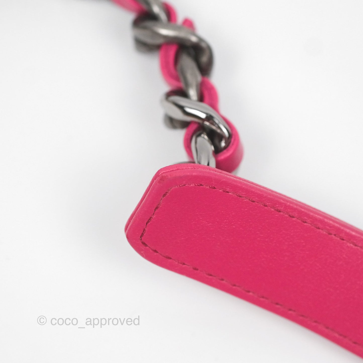 Chanel 19 Large (Medium) Dark Pink Goatskin Mixed Hardware