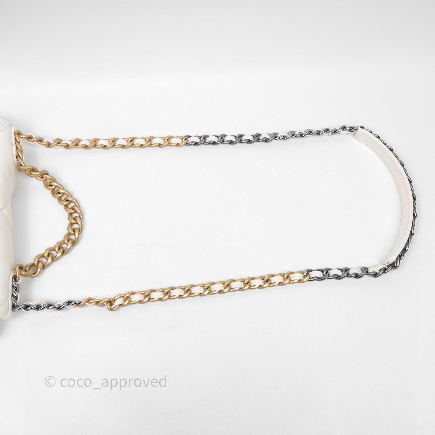 Chanel 19 Small Ivory White Mixed Hardware