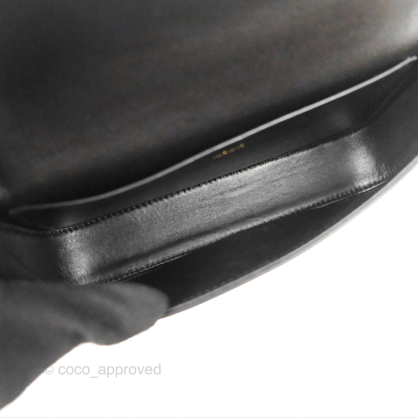 Celine Triomphe Chain Shoulder Bag Black Shiny Calfskin