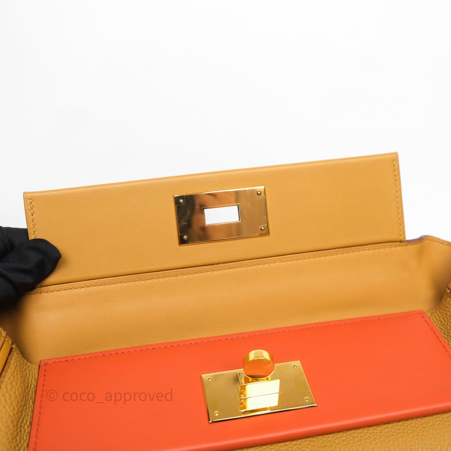 Hermès 24/24 29 Sesame 2S/ Terre Battue R1 Clemence/ Swift Gold Hardware