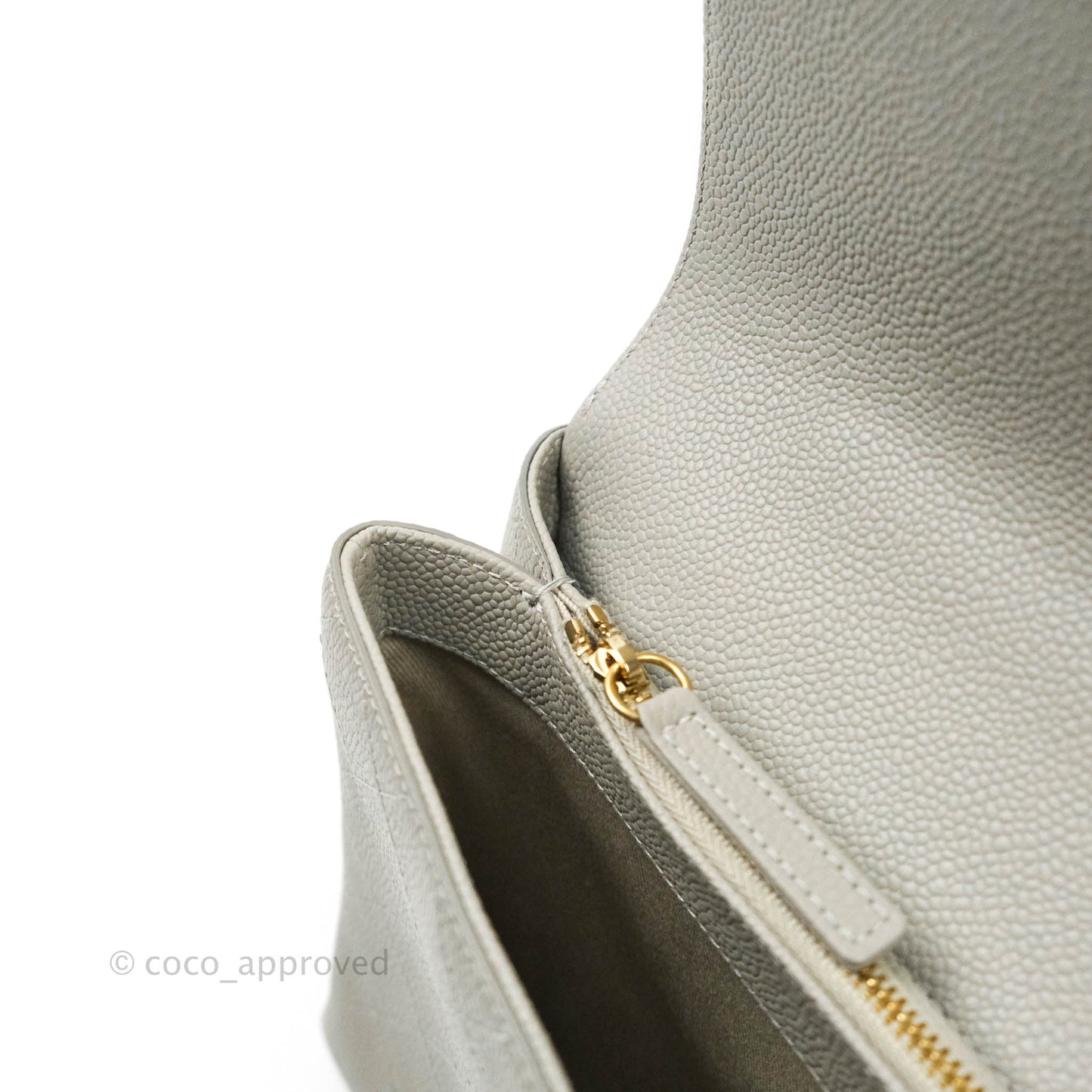 Chanel Chic Affinity Medium Grained Calfskin Grey Aged Gold Hardware