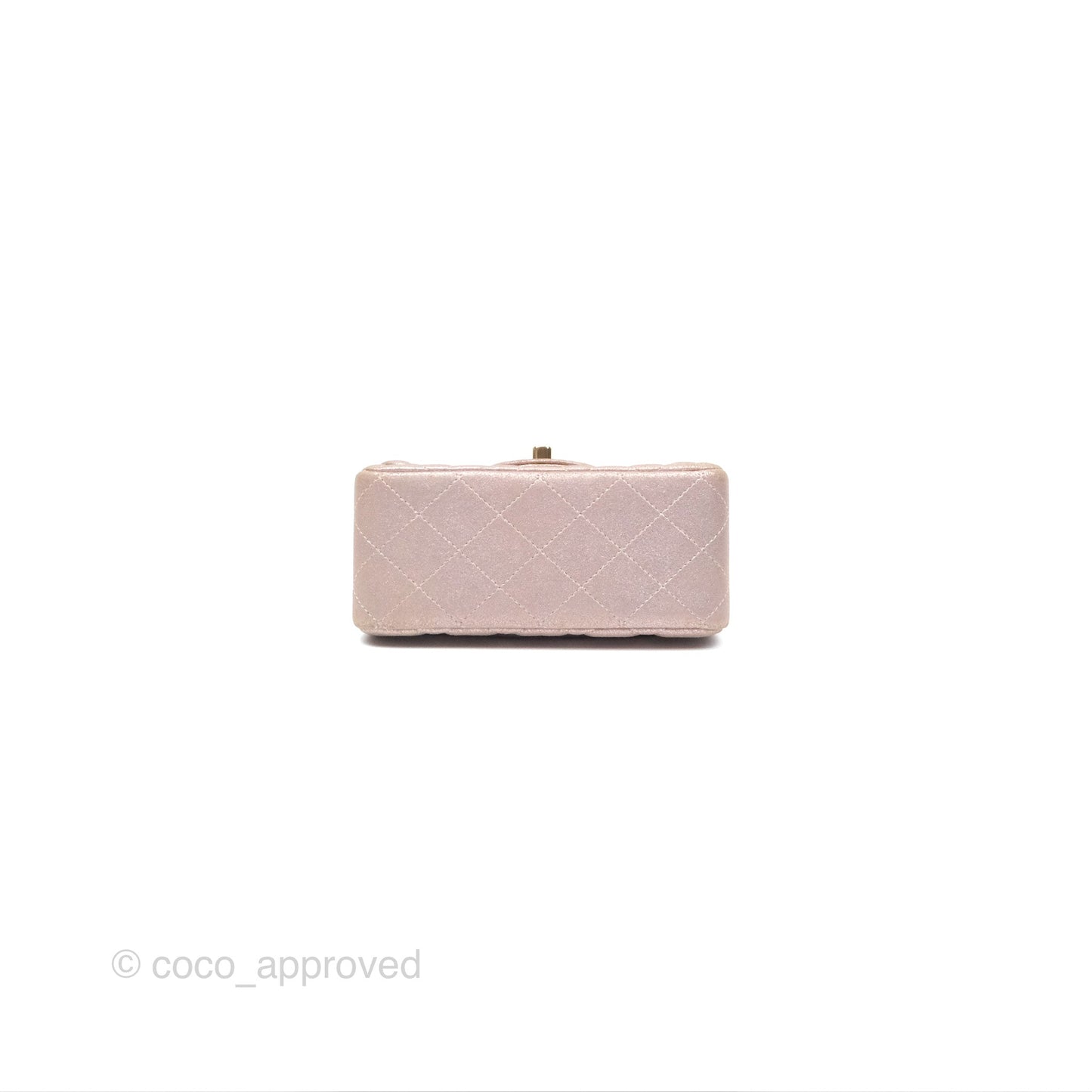 Chanel Mini Square Metallic Rose Gold Goatskin Gold Hardware 14B