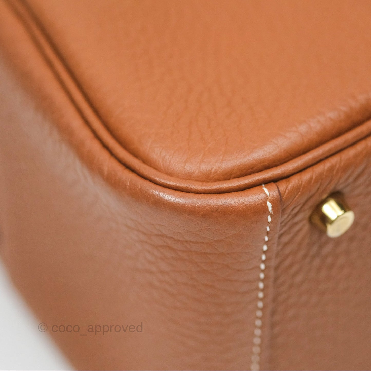Hermès Mini Lindy 20 Gold Clemence Gold Hardware