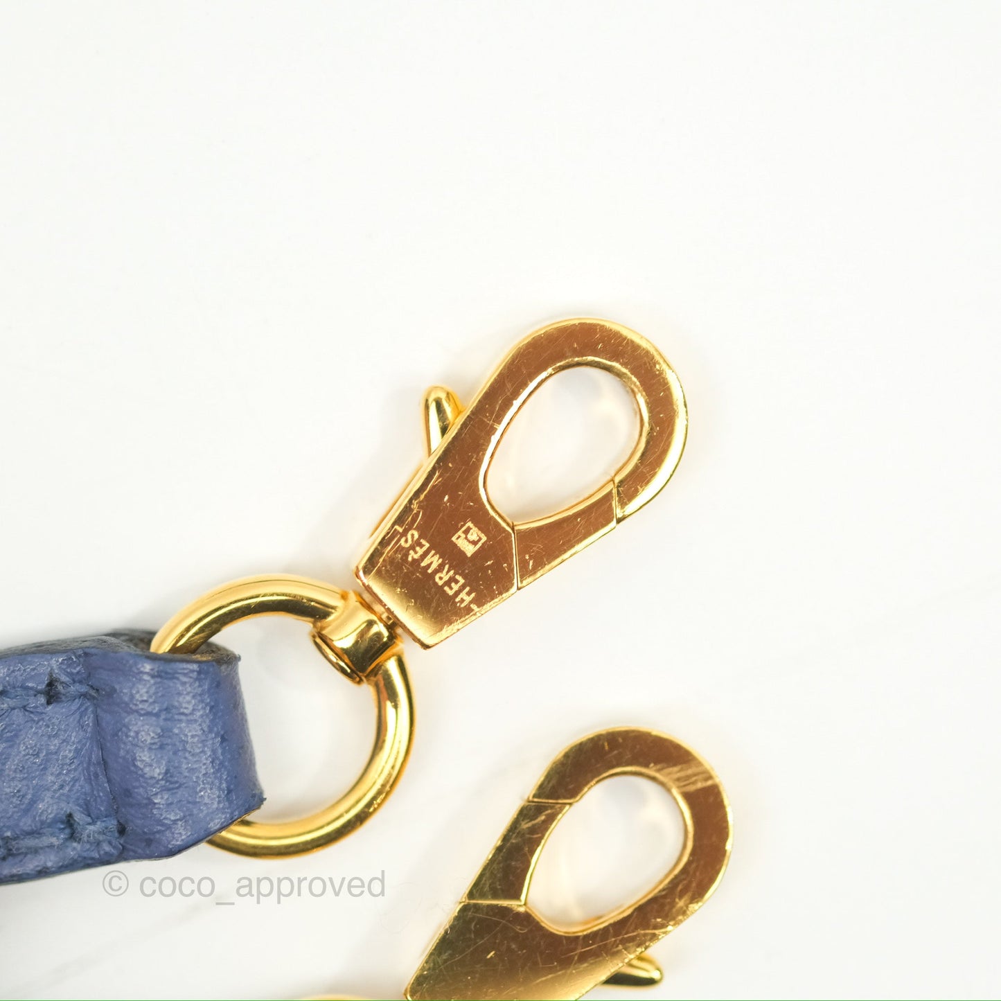 Hermès Mini Kelly II Bleu Brighton Epsom Gold Hardware