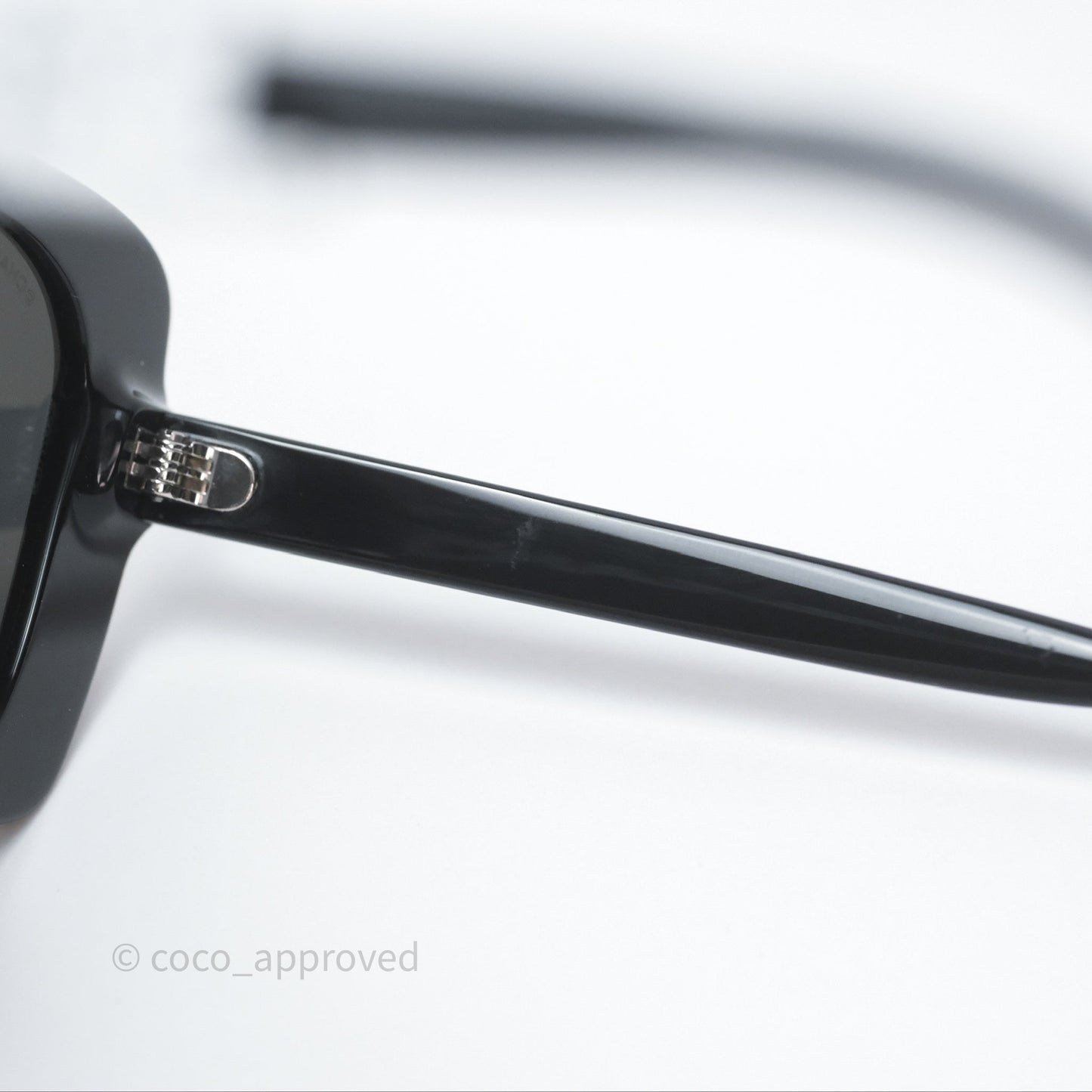 Chanel Acetate Strass Square Polarized Sunglasses Black/ White