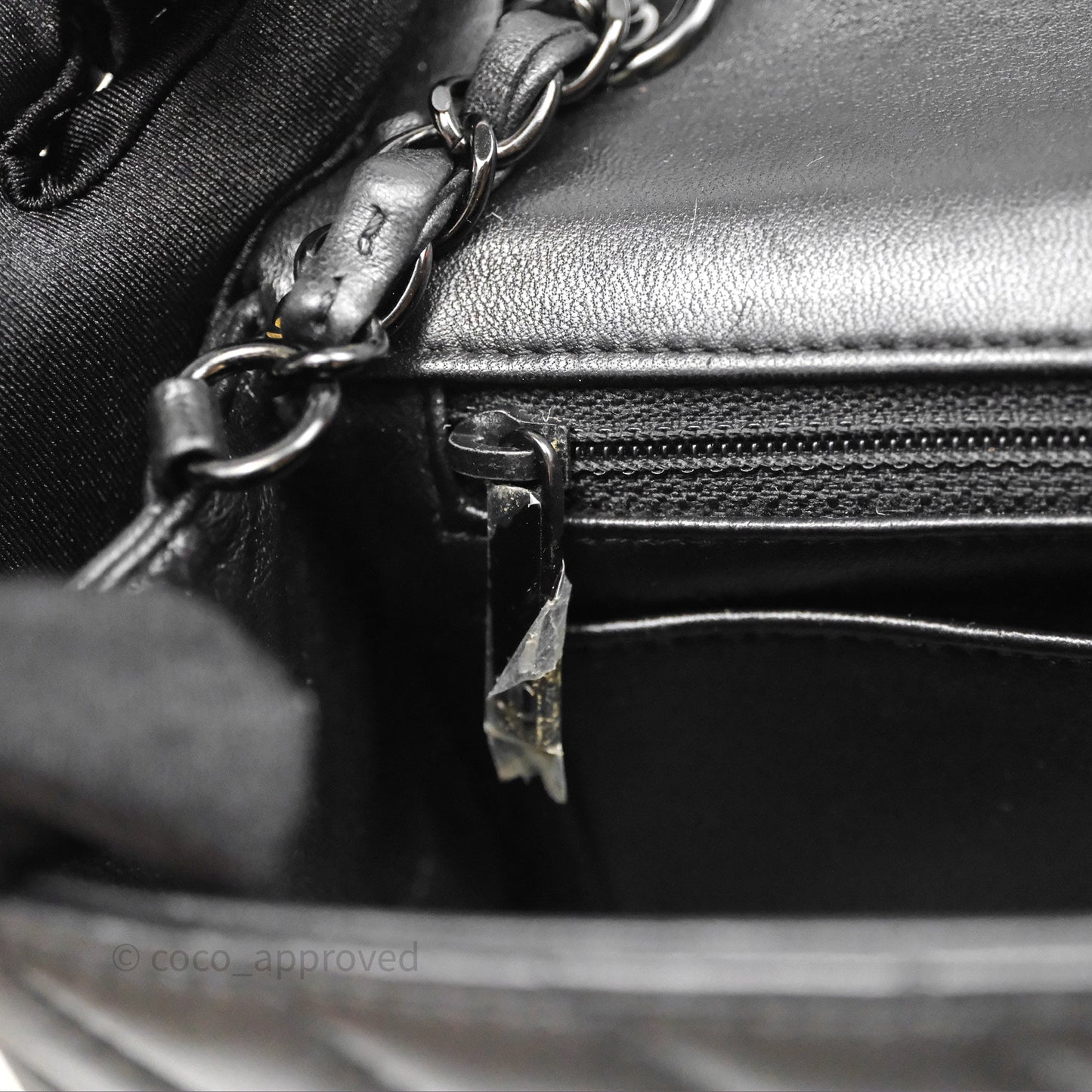 Chanel Quilted Mini Rectangular Chevron Black Lambskin So Black Hardware