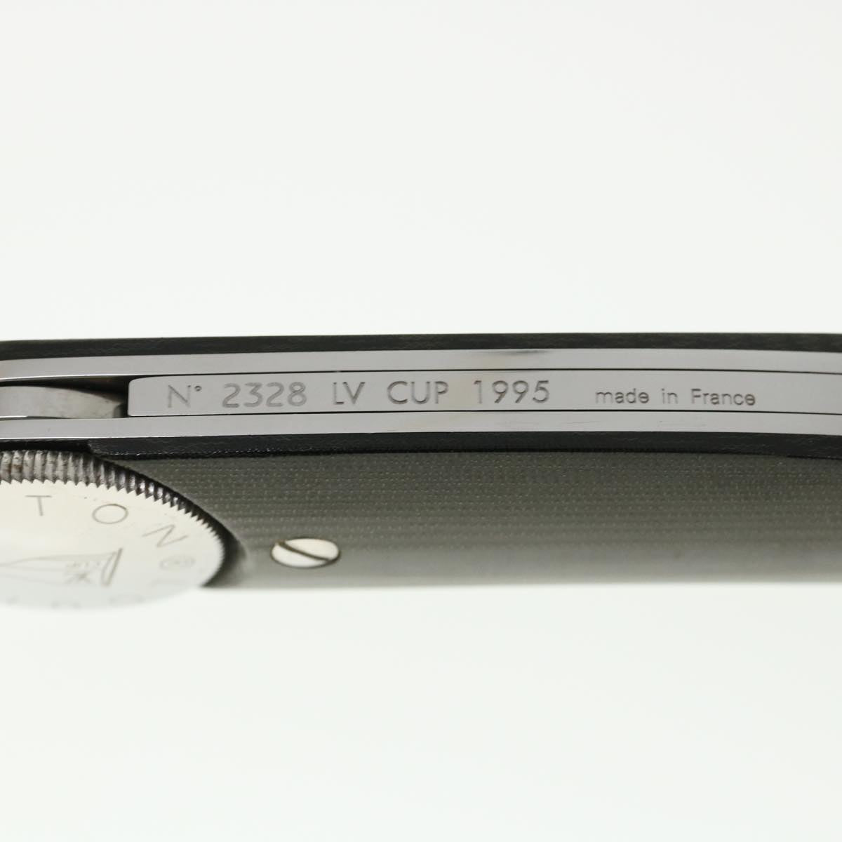 LOUIS VUITTON LV CUP Black Linen Micarta Surcouf Sea Knife M80023 LV 31447A