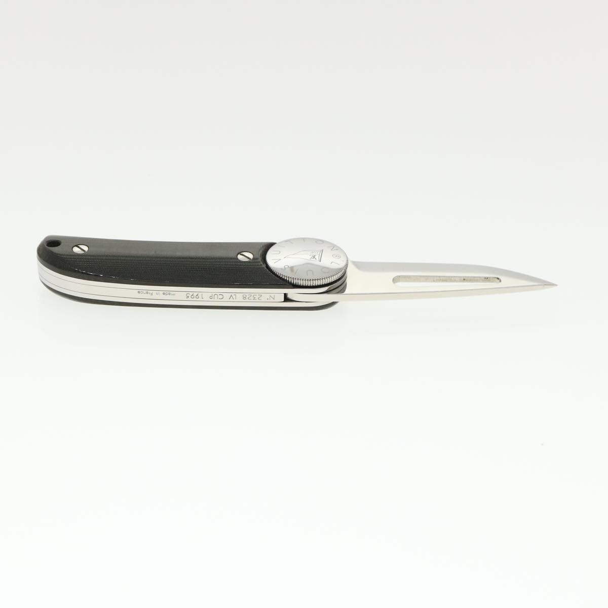 LOUIS VUITTON LV CUP Black Linen Micarta Surcouf Sea Knife M80023 LV 31447A