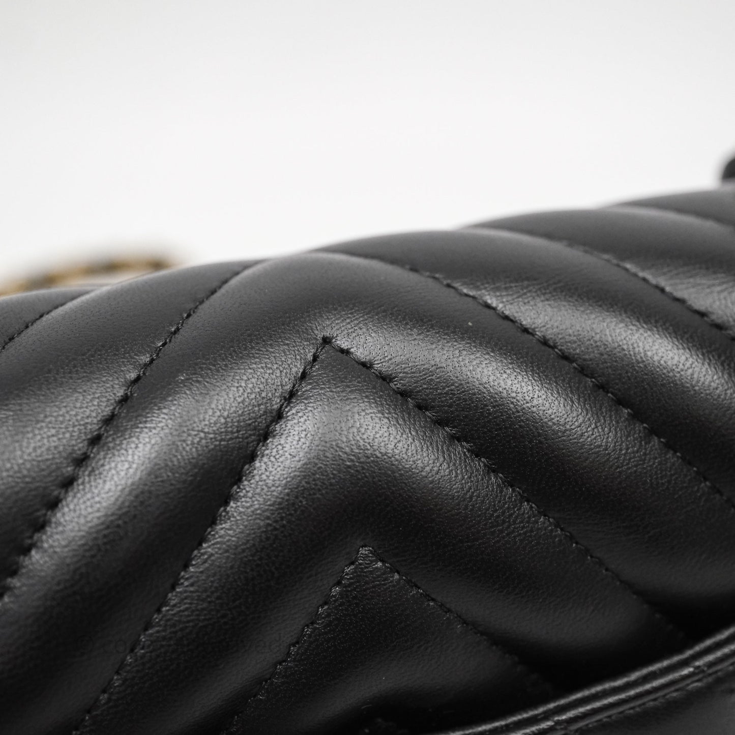 Chanel Quilted Mini Rectangular Chevron Black Lambskin Gold Hardware