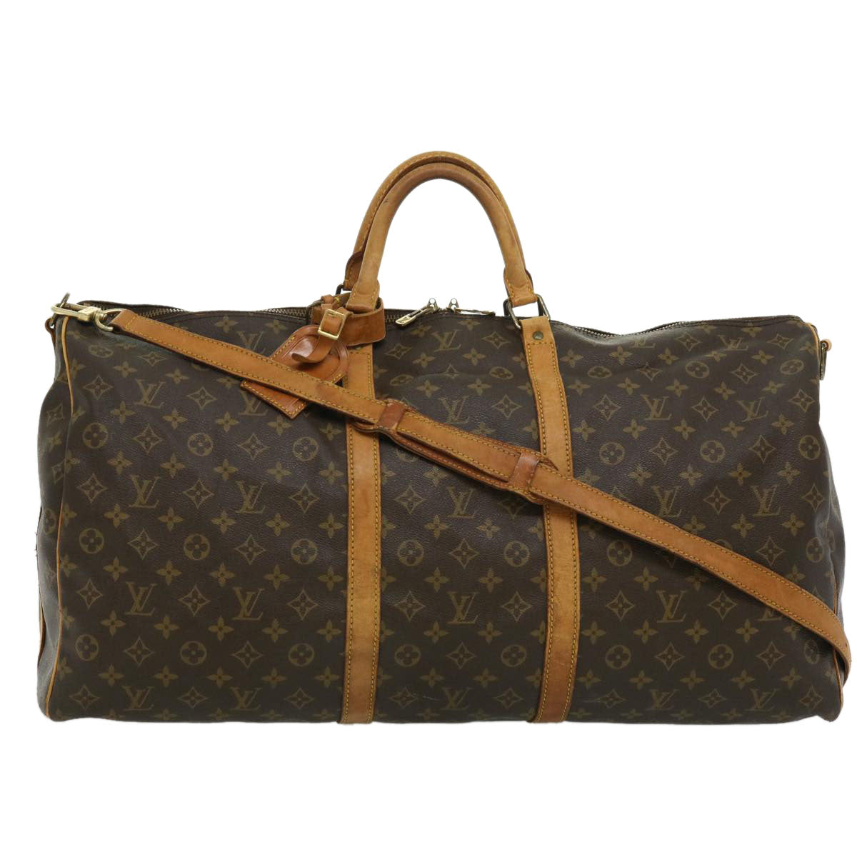LOUIS VUITTON Monogram Keepall Bandouliere 60 Boston Bag M41412 LV 31488