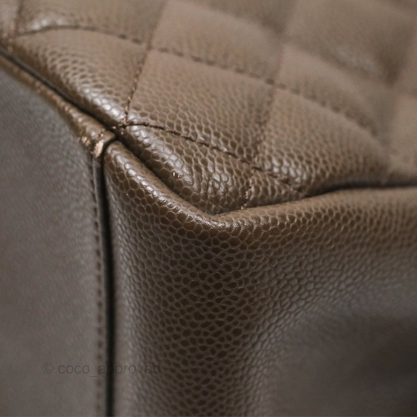 Chanel GST Chocolate Brown Caviar Silver Hardware
