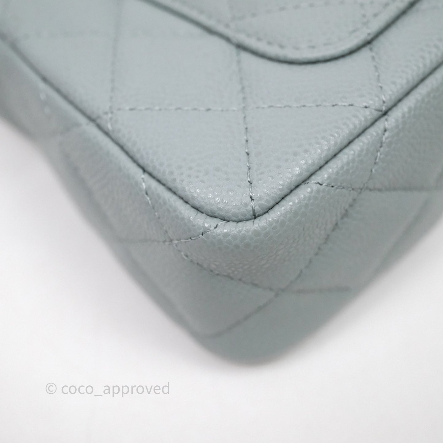 Chanel Clutch on Chain Tiffany Green Caviar Gold Hardware