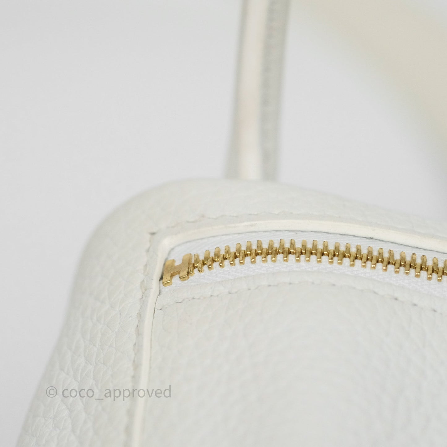 Hermès Mini Lindy 20 New White 0U Clemence Gold Hardware