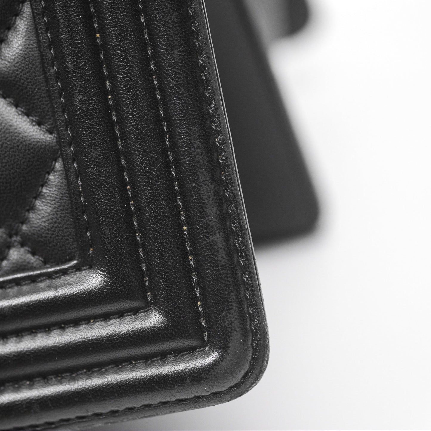 Chanel Medium Boy Quilted Black Lambskin Ruthenium Hardware