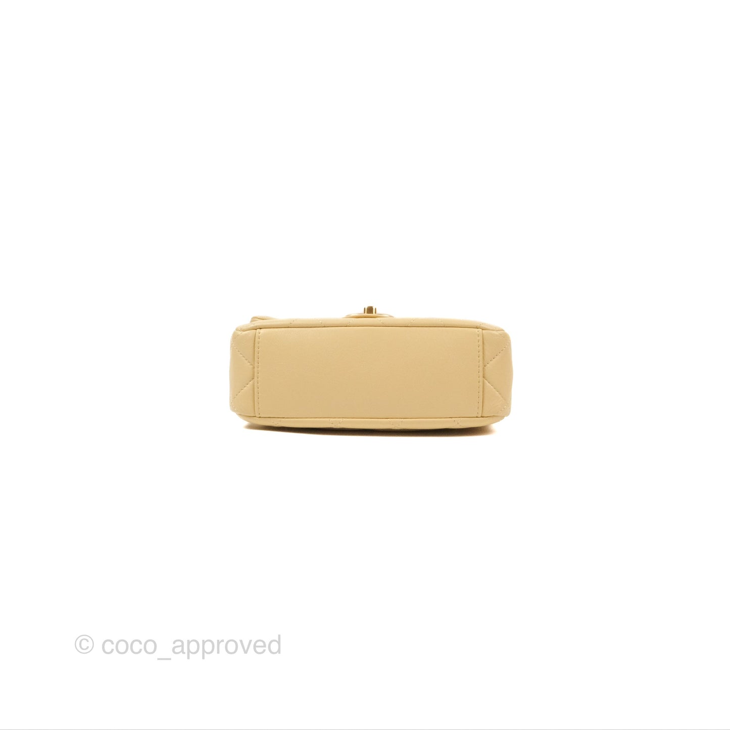 Chanel Small Flap Bag with Chain Strap Yellow Lambskin Aged Gold Hardware