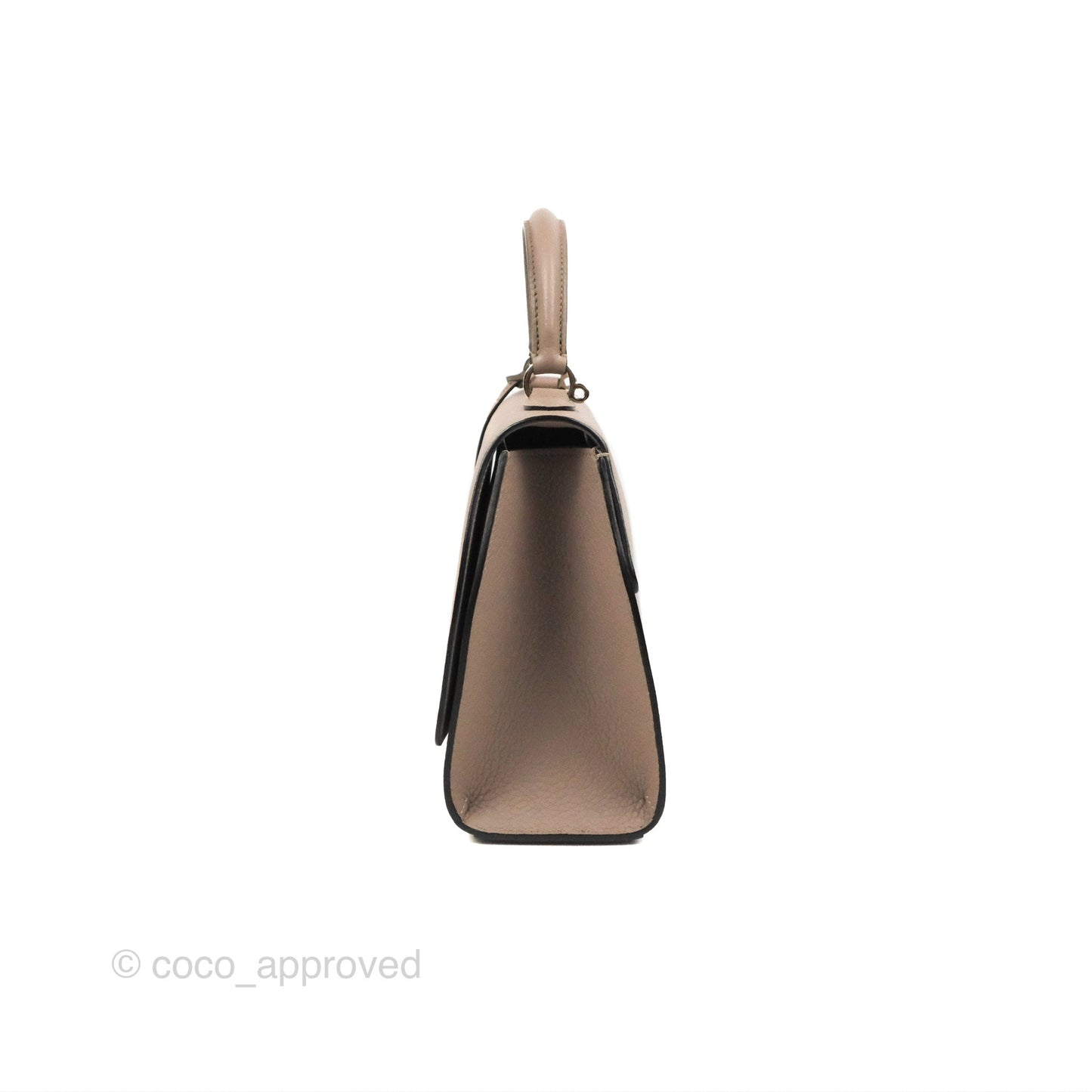 Moynat Réjane PM bag Tourterelle Grained Blush Leather Silver Hardware