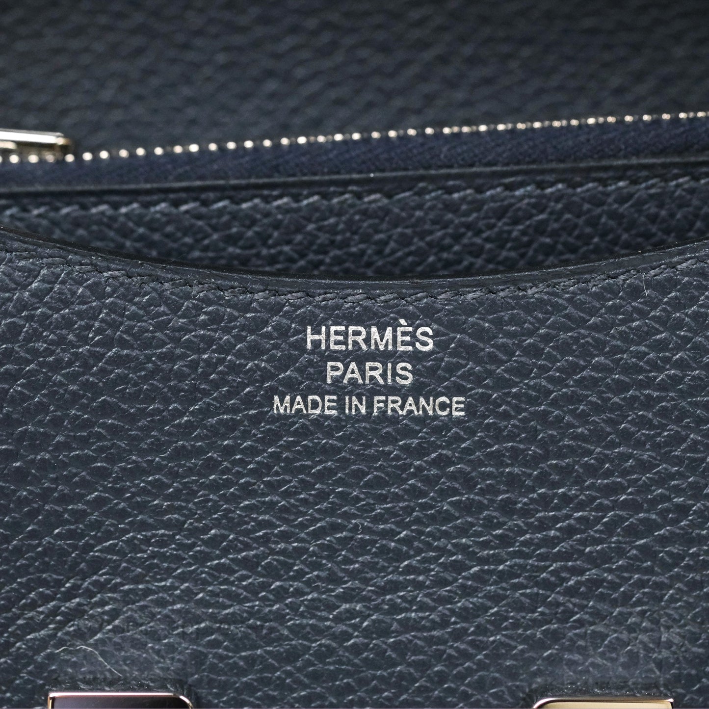 Hermès Constance Slim Wallet Bleu Nuit 2Z Evercolor Palladium Hardware