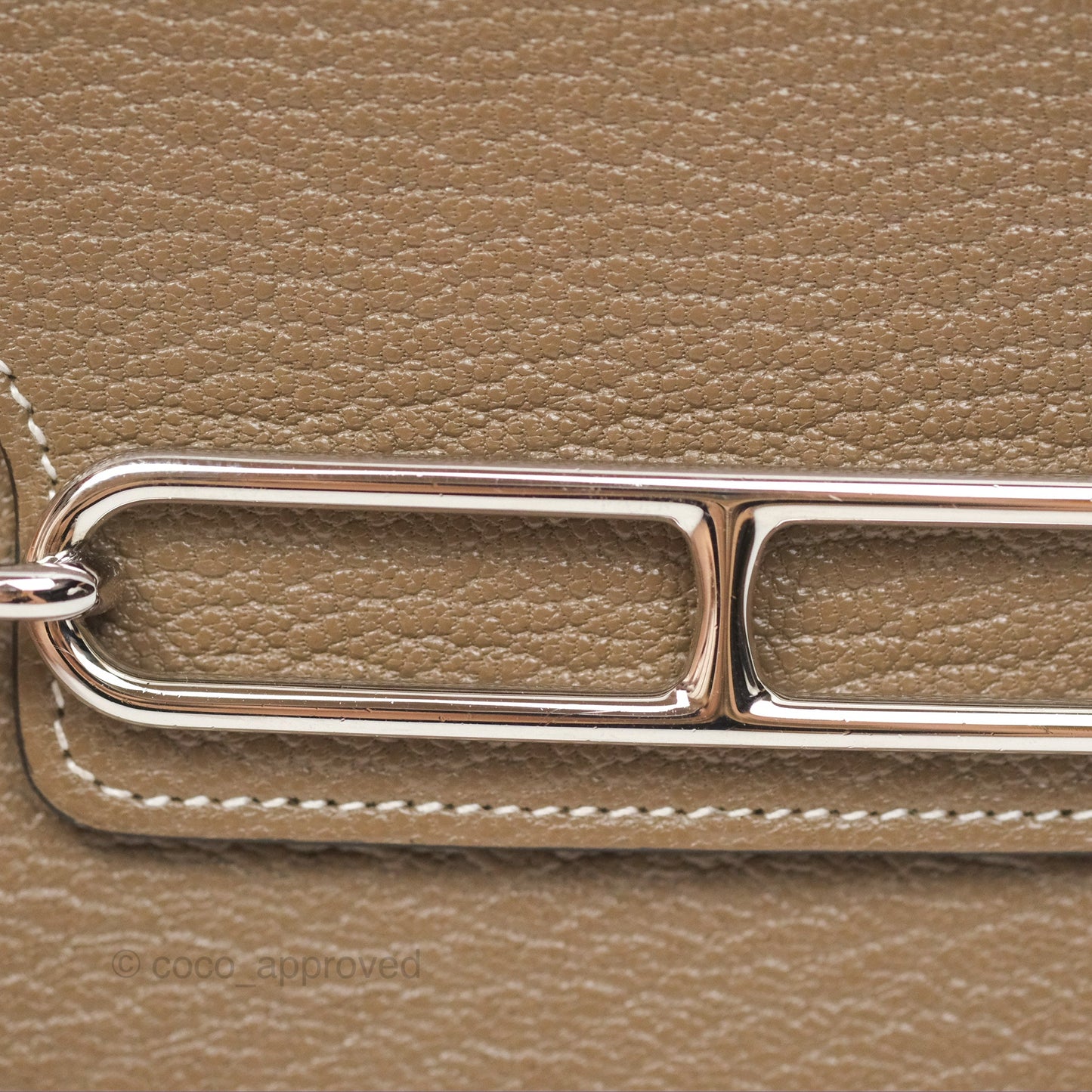 Hermès Roulis Slim Wallet Etoupe Chevre Mysore Palladium Hardware