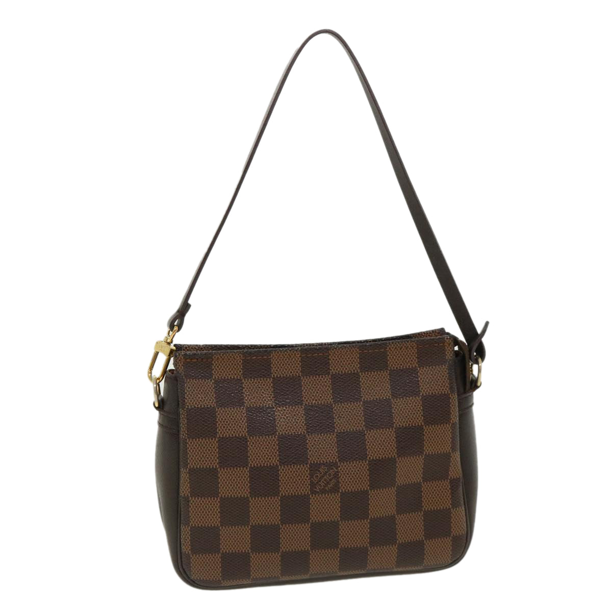 LOUIS VUITTON Damier Ebene Trousse Makeup Hand Pouch N51982 LV 31570