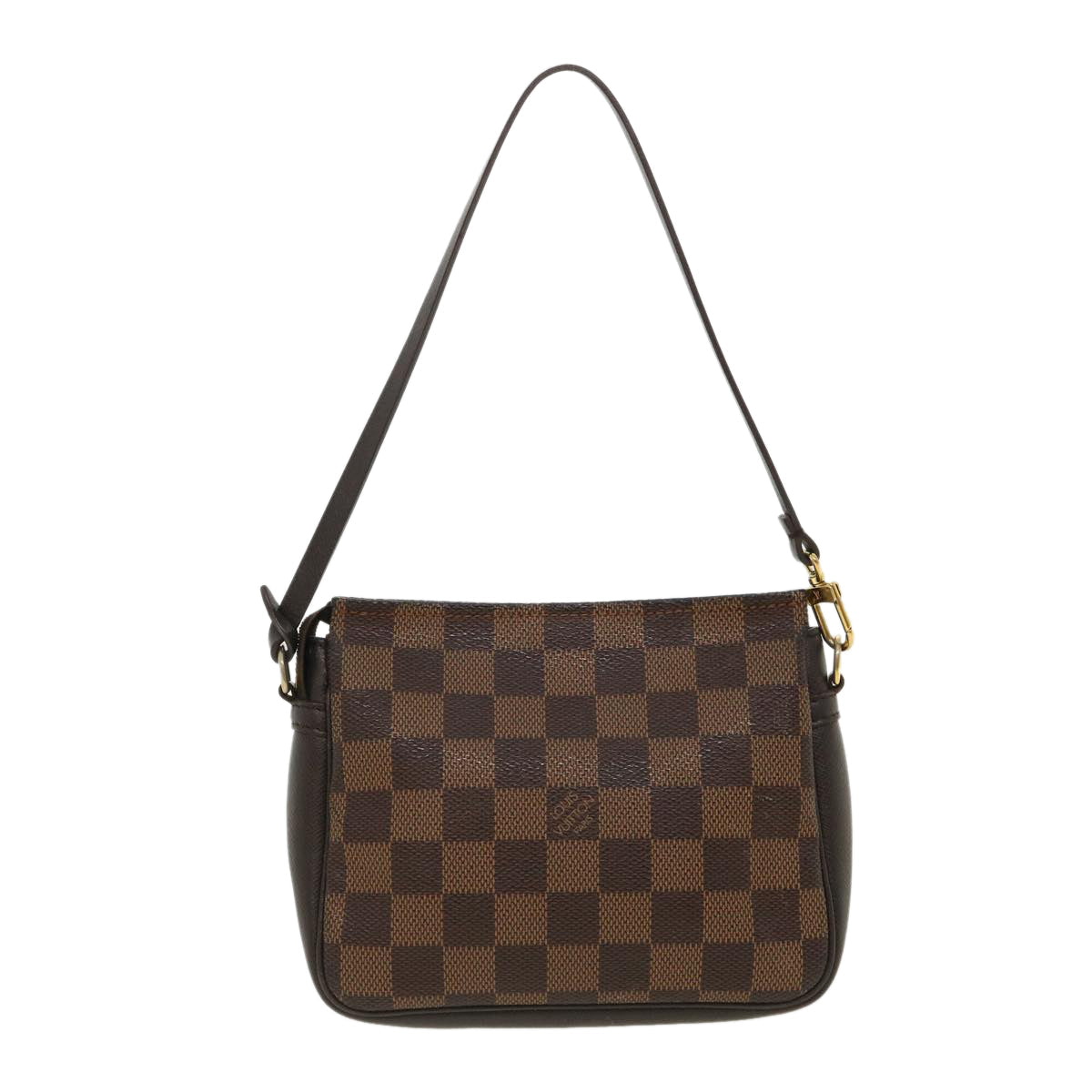 LOUIS VUITTON Damier Ebene Trousse Makeup Hand Pouch N51982 LV 31570