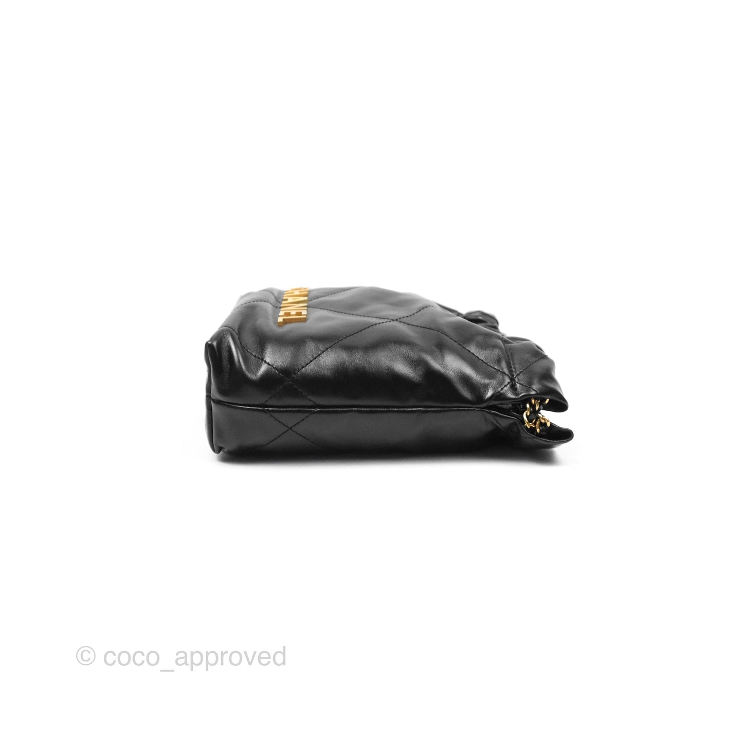 Chanel 22 Mini Bag Black Crumpled Calfskin