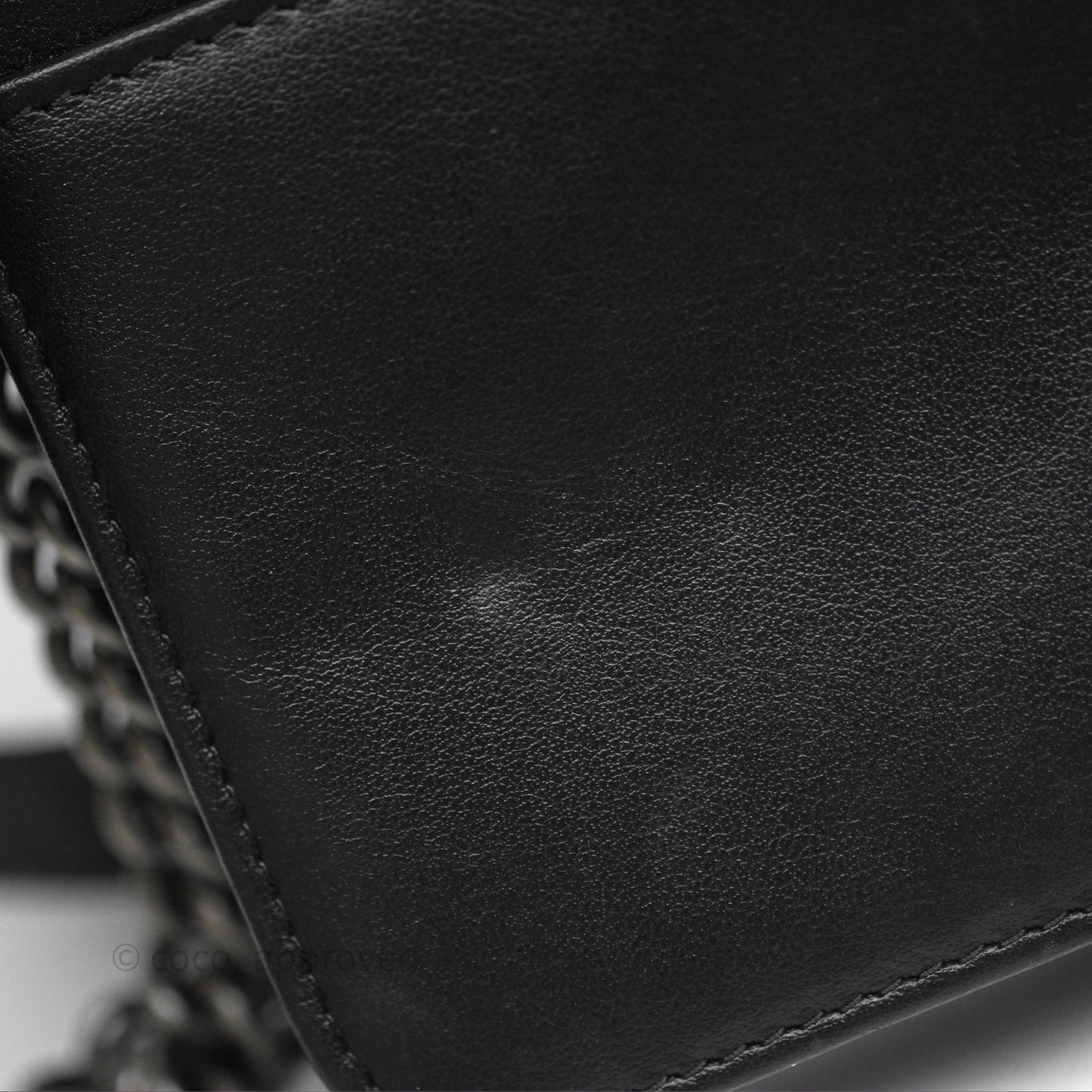 Chanel Quilted Boy Wallet on Chain WOC Black Caviar Ruthenium Hardware