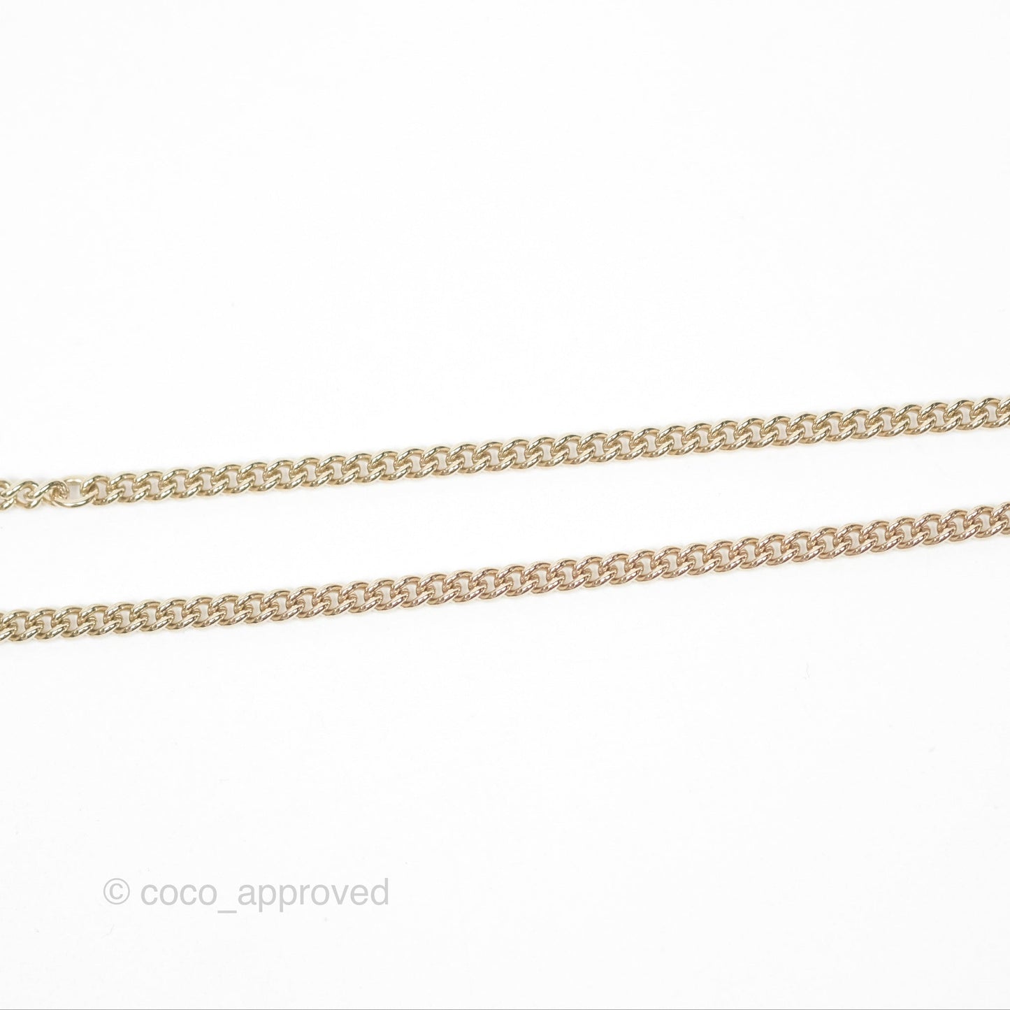 Chanel Square CC Necklace Gold Tone 23B