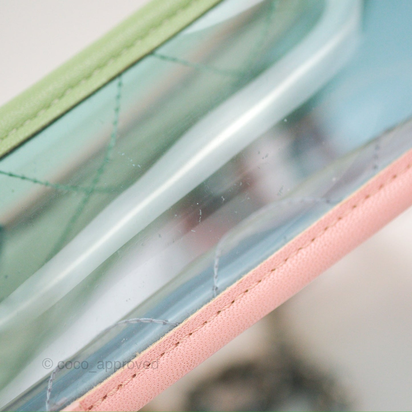 Chanel Coco Splash PVC Medium Flap Bag Blue/Green/Pink Silver Hardware