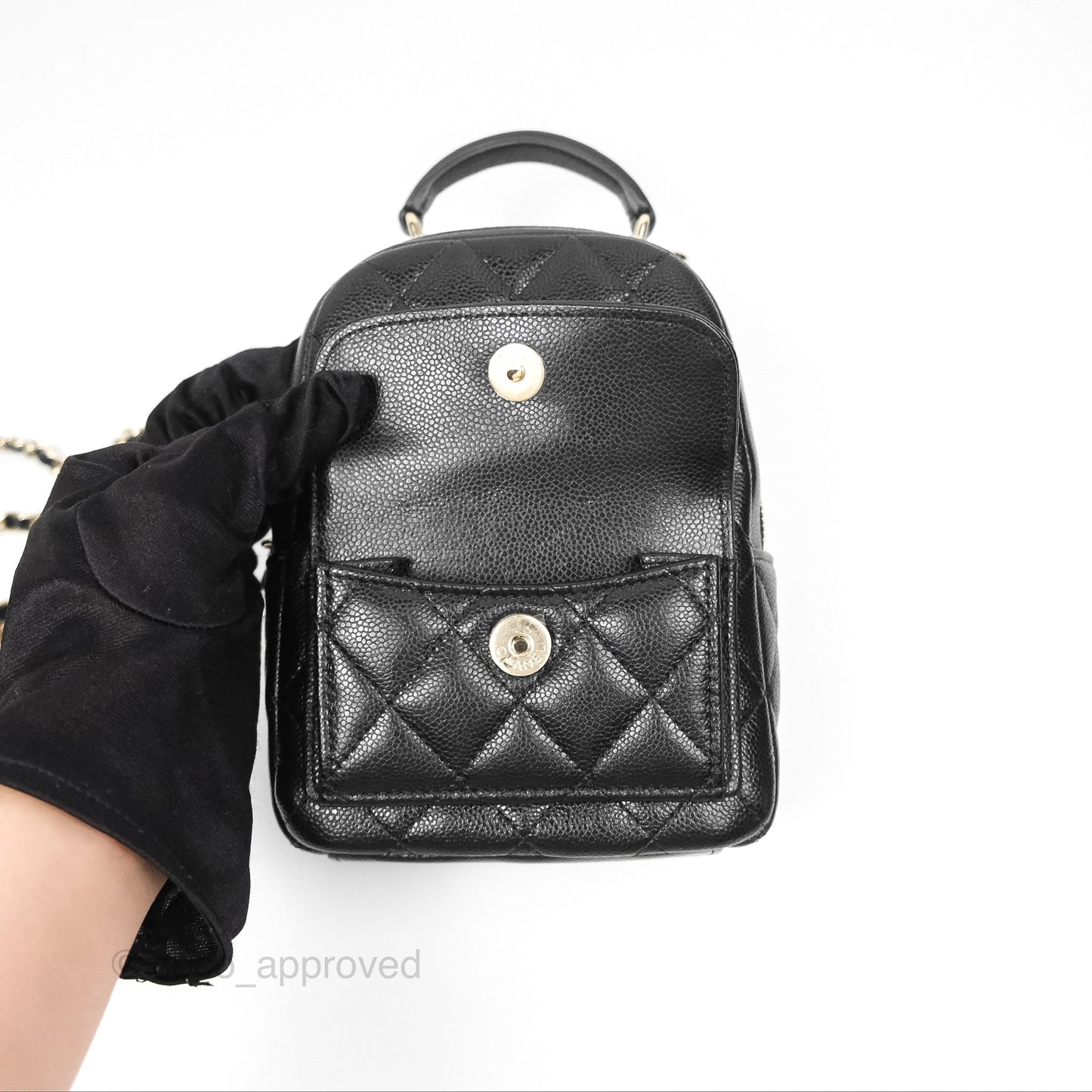 Chanel Classic Mini Backpack Black Caviar Gold Hardware