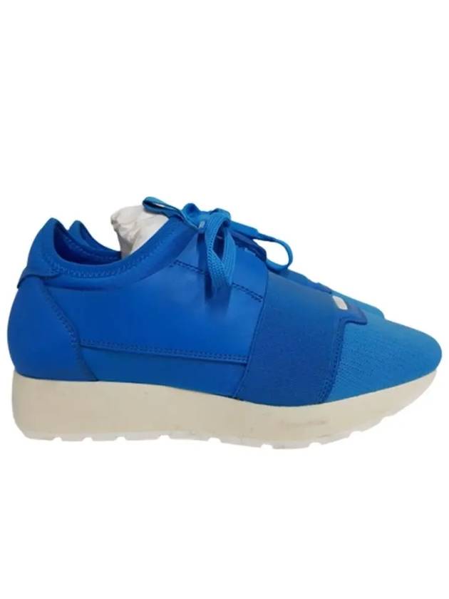 Luxury Balenciaga Race Low Top Sneakers Blue