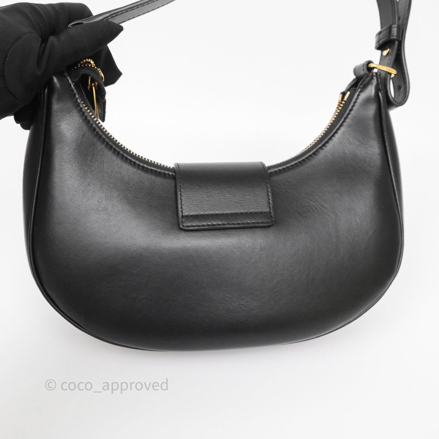 Celine Medium Ava Triomphe Bag Black Smooth Calfskin