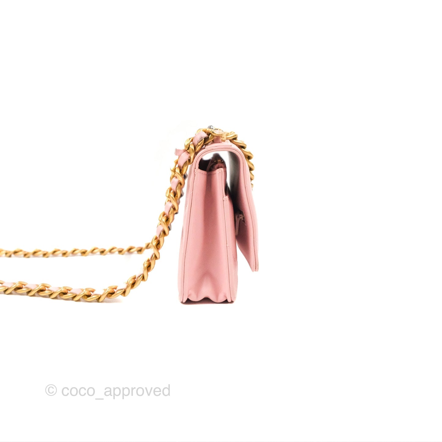 Chanel 19 Wallet on Chain WOC Light Pink Mixed Hardware