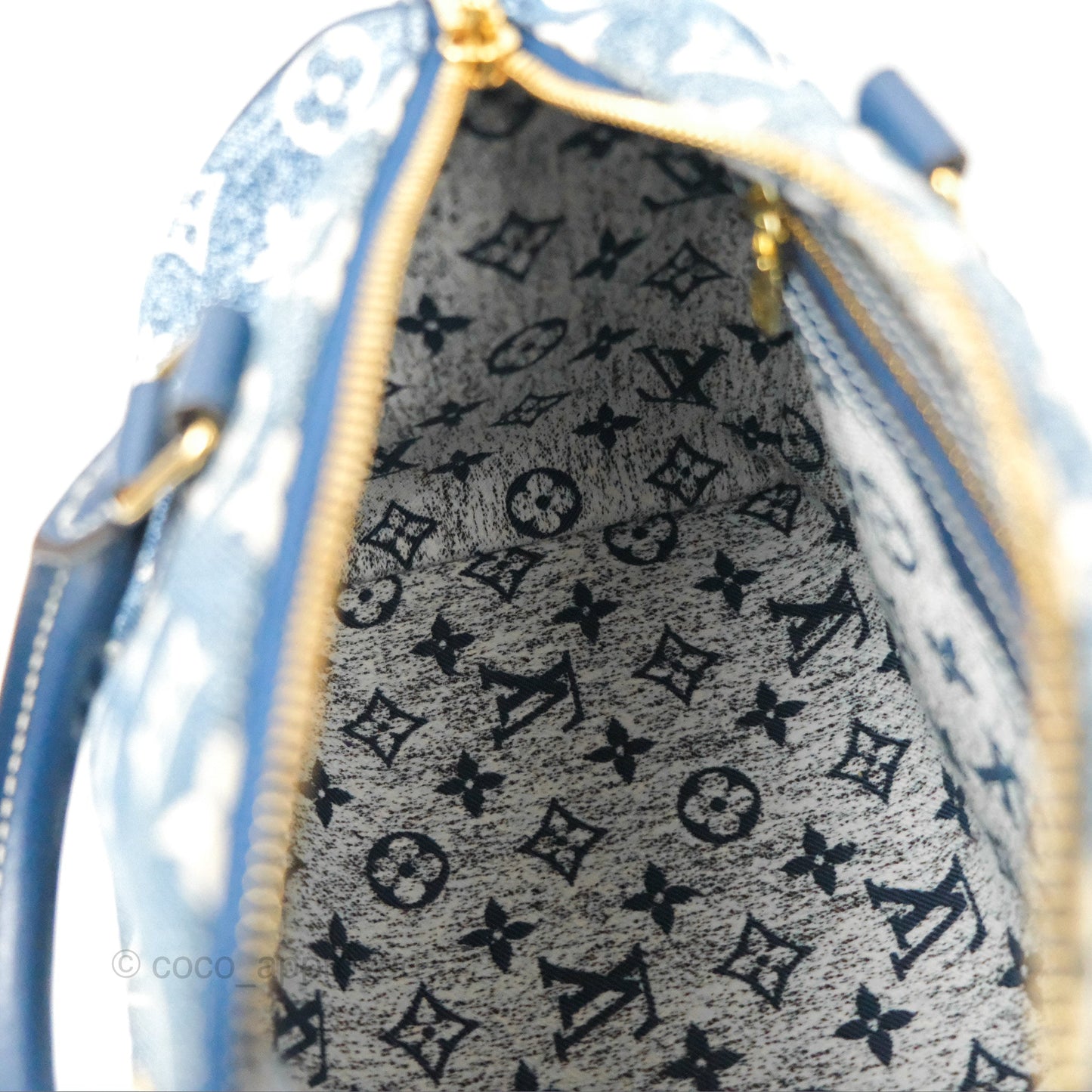 Louis Vuitton Bandouliere Speedy 25 Monogram Blue Denim