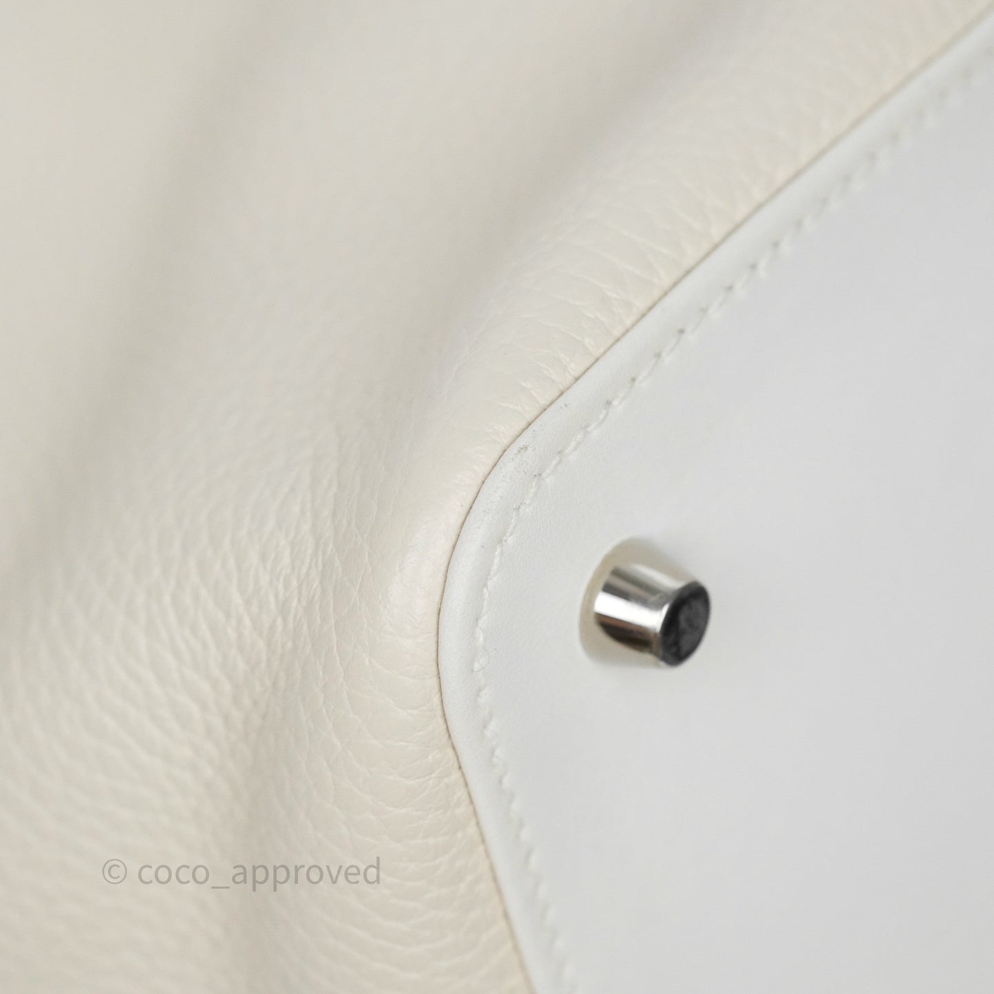 Hermès ToolBox 26 Craie 10 Togo/ Swift Palladium Hardware