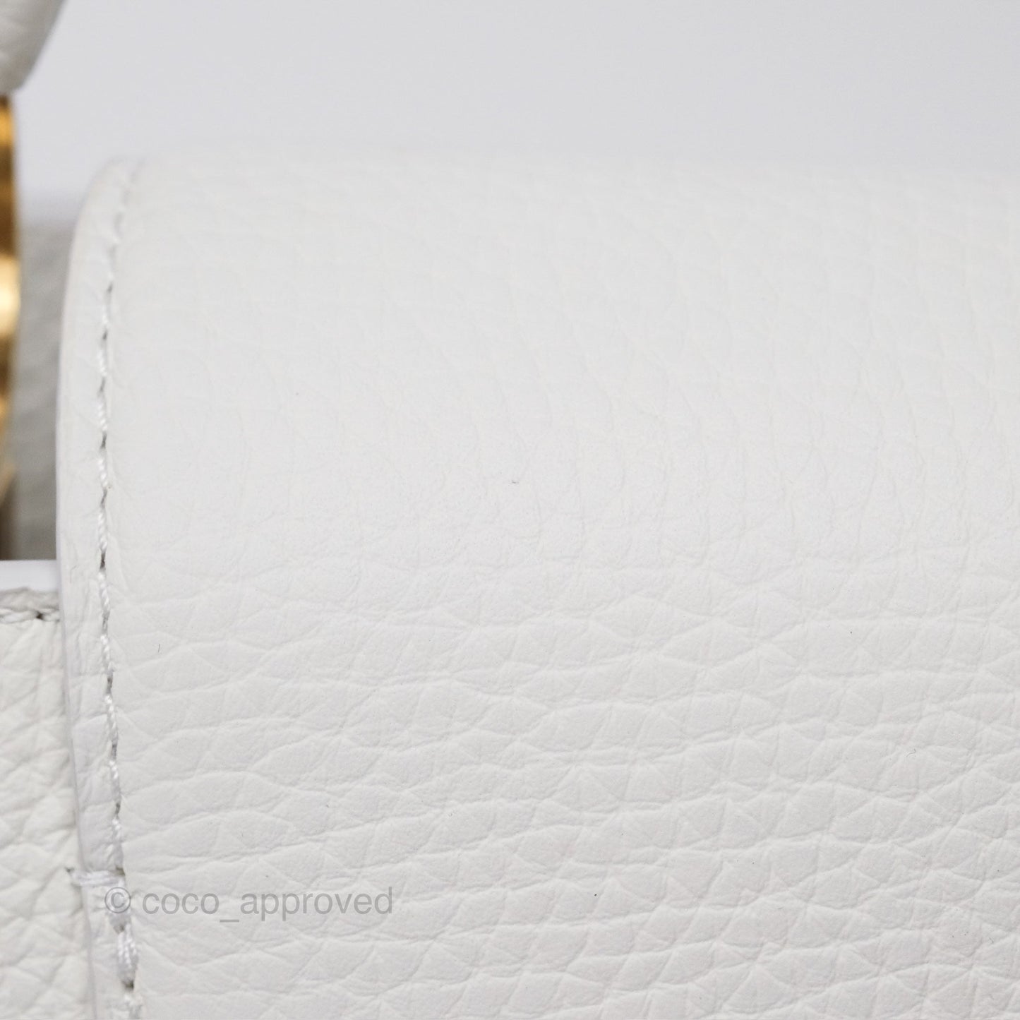 Louis Vuitton Taurillon Capucines BB Snow